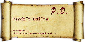 Pirót Dóra névjegykártya